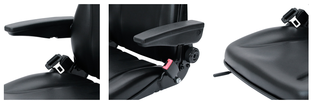 Jungheinrich Electric Forklift Truck Seat with Heavy Duty PVC Hangcha Linde Doosan Mitsubishi Jungheinrich(BF8-2AB)-Detailed Photos