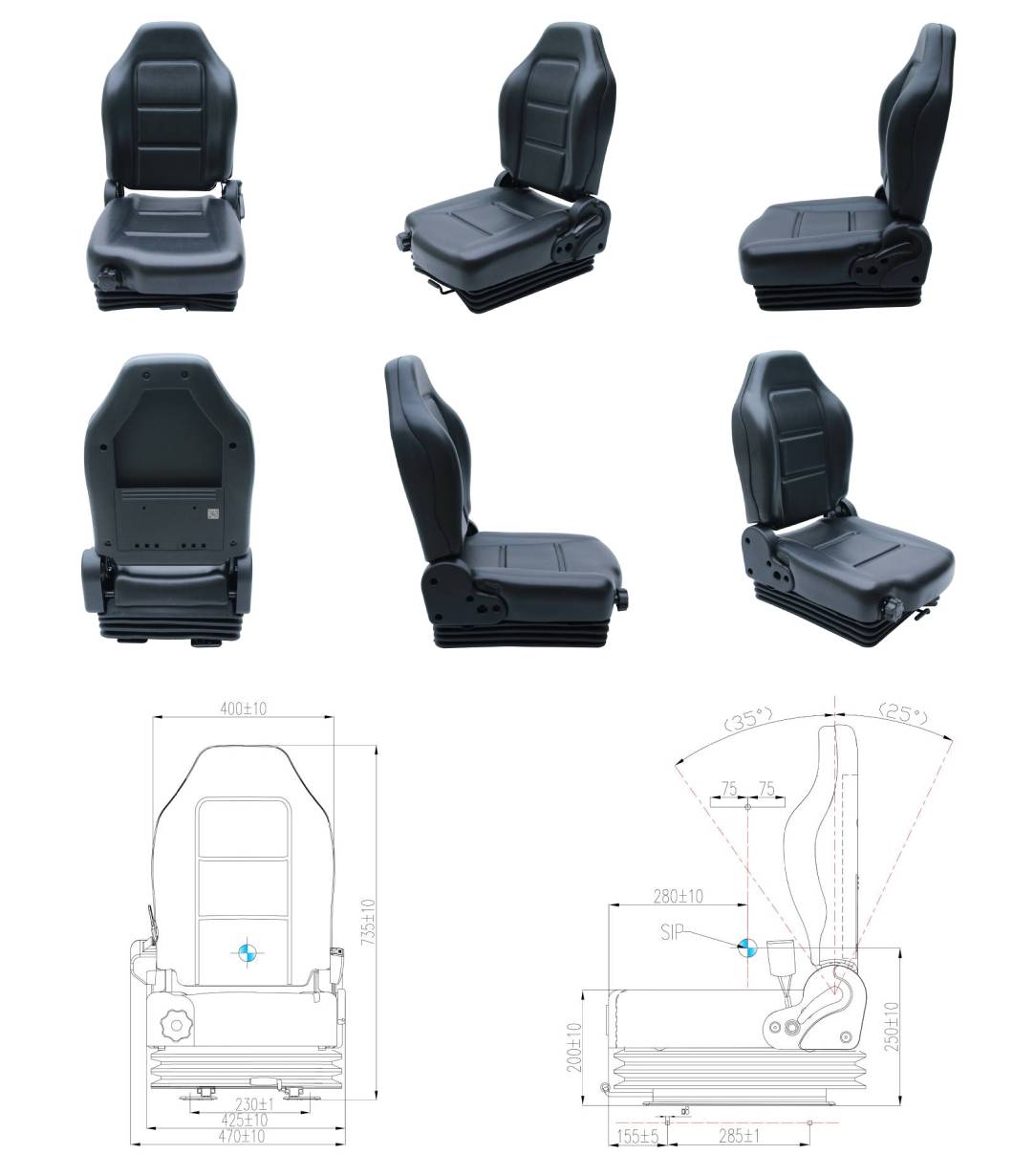Quality Forklift Seat with Mechanical Suspension for Reach Truck Seat(BF6-3)-Product_Description