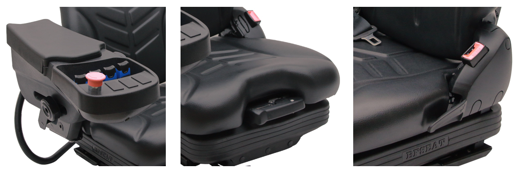 High Performance Heavy Duty PVC Lifting Equipment Forklift Seat with Fingertip Joystick Console (BF16M)-Detailed Photos