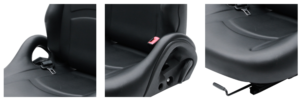 High Performance Reach Fork Lift Truck Seat with High Quality Retractable Safety Belt for Toyota Hangcha(BF5-2)-Detailed Photos