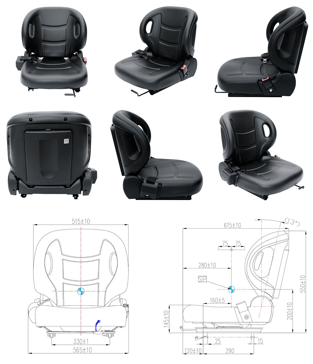 Quality Forklift Seat Universal Mounting (BF2-1)-Product Description