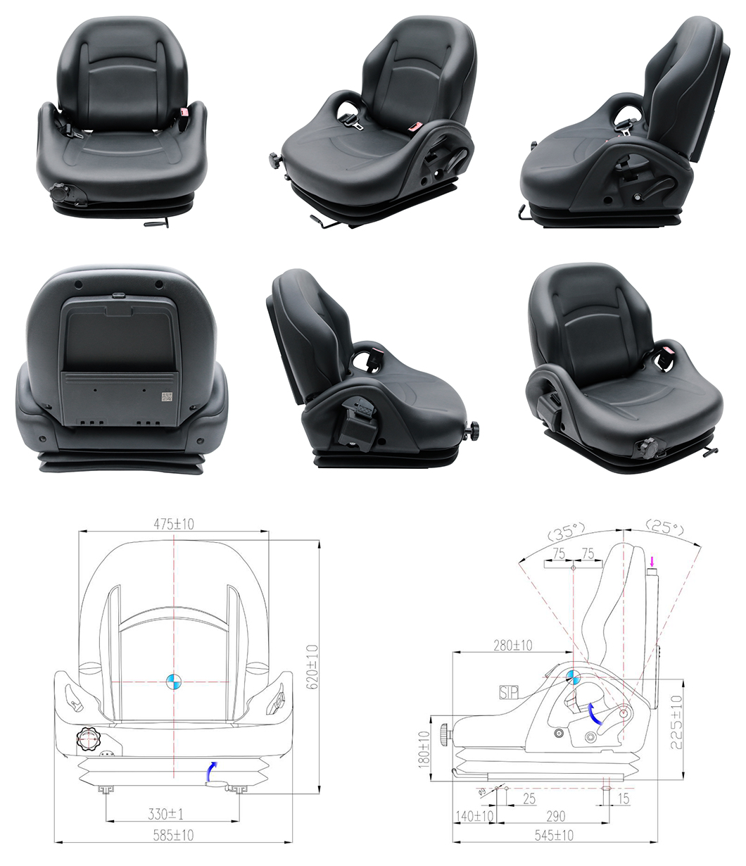 Multipurpose Universal Forklift Seat with Mechanical Suspension(BF5-3AB)-Product Description