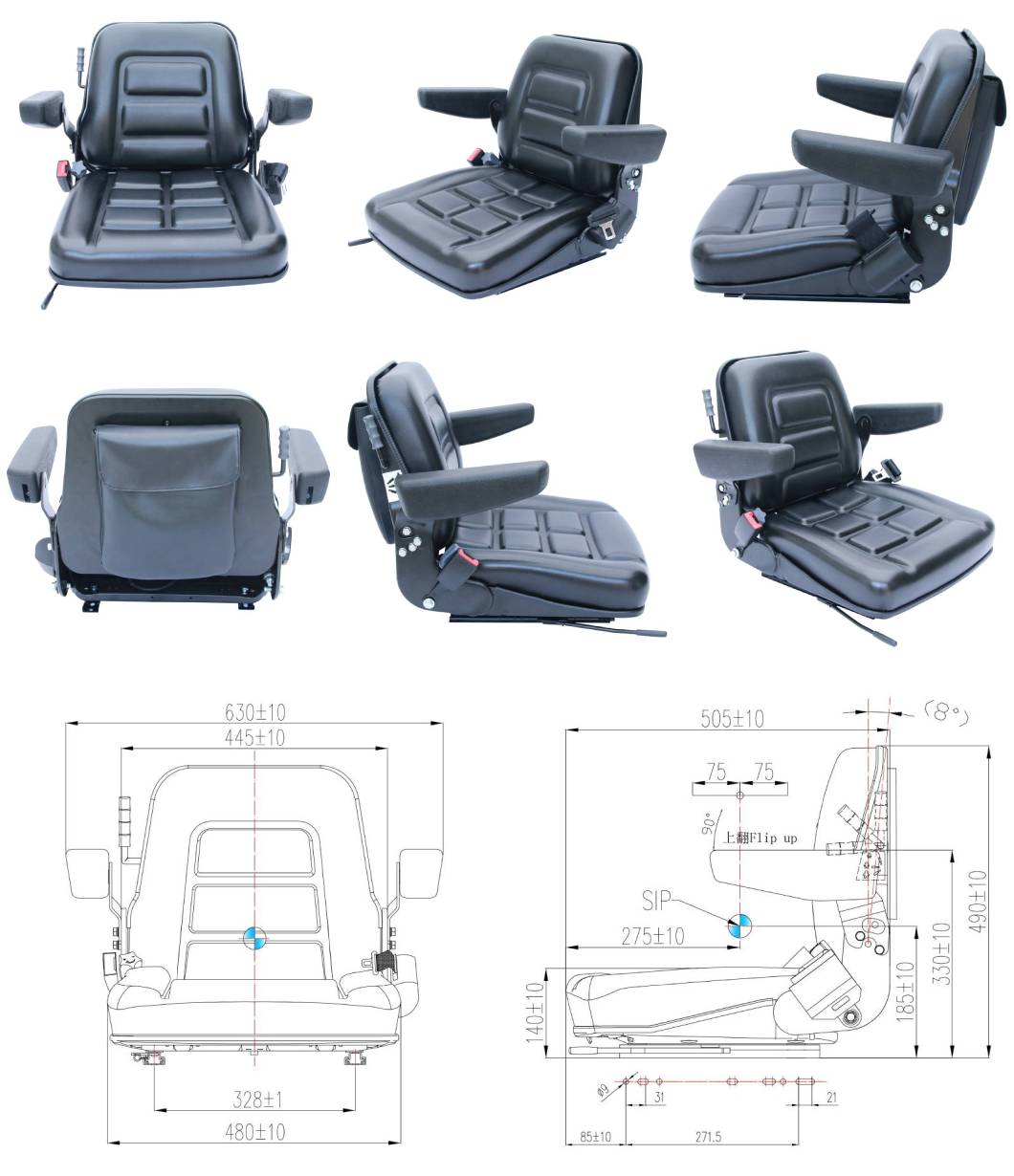 Forklift Seats with Machanical Suspension for Easier On-site Operations(BF1-3ABD)-Product Description